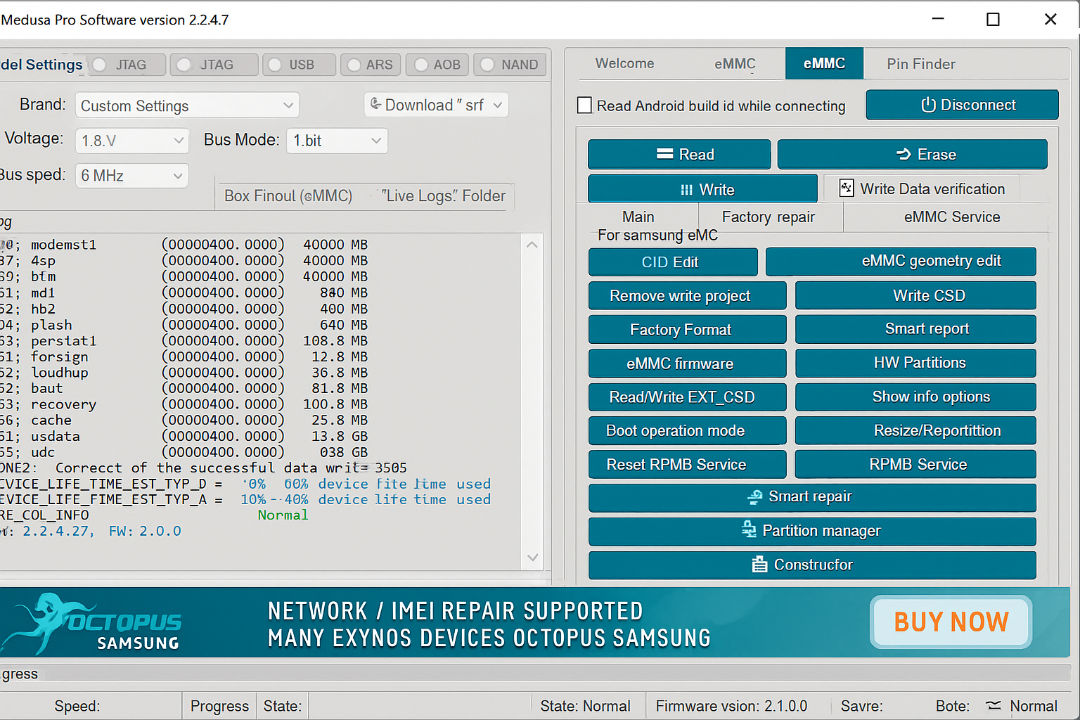 EMMC Programming